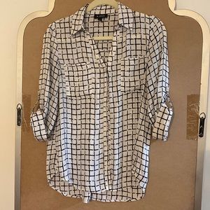 A Byer Black/White Blouse - M